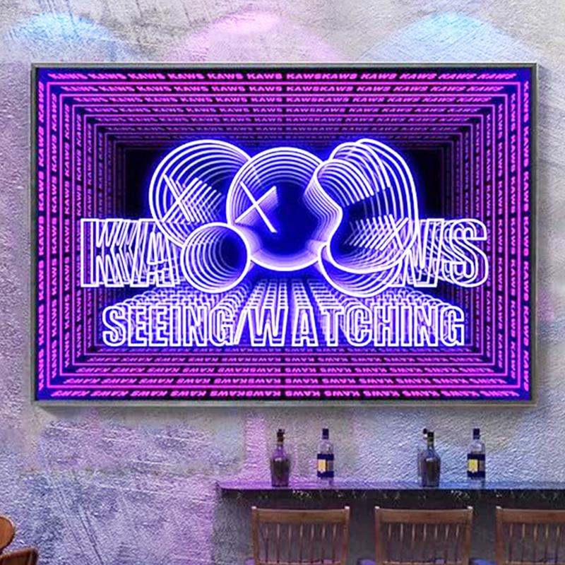 Infinity Mirror Magic Neon Sign Light Box For Business