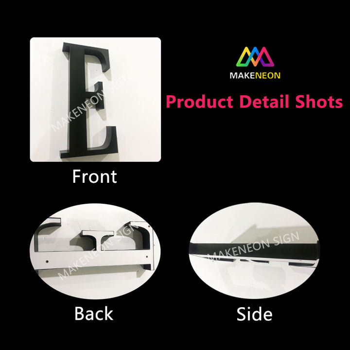 Personalized 3D Fabricated Letter Logo Signs - Non-Illuminated Acrylic Wall Sign
