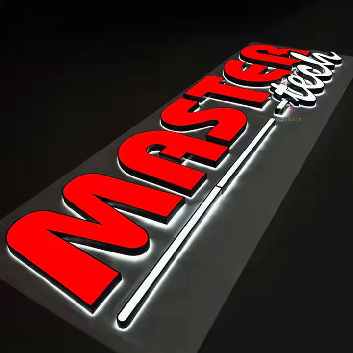 3D Front-lit and Backlit Acrylic Letter Sign - Custom Channel Letters for Business Branding