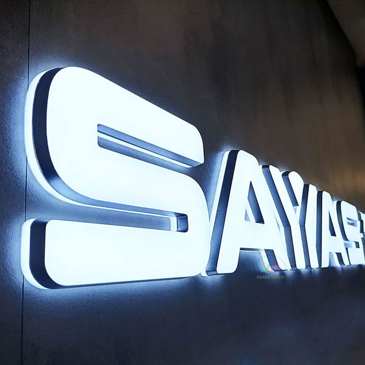 Custom 3D Front & Backlit LED Sign - Illuminated Letters for Business, Storefront, Shop