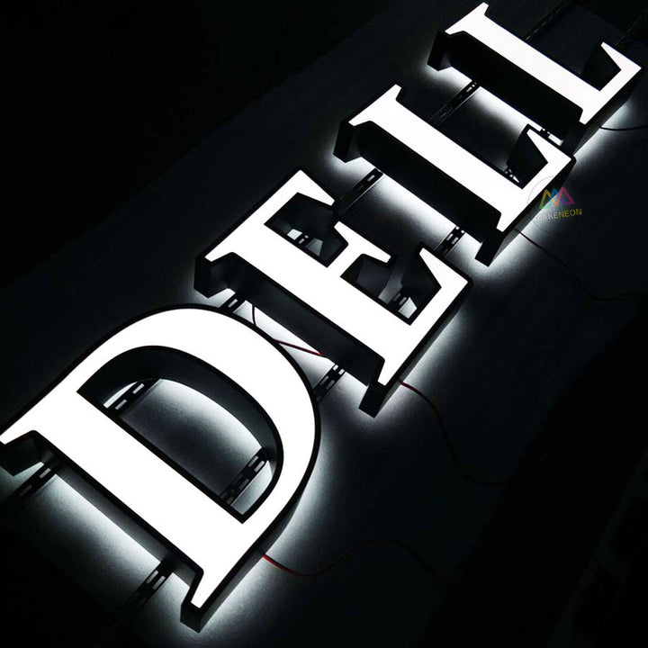 Custom 3D Front & Backlit LED Sign - Illuminated Letters for Business, Storefront, Shop