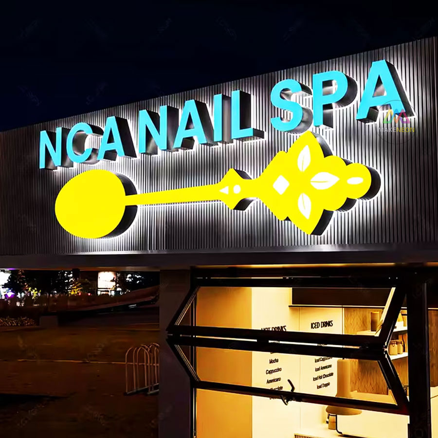 Custom 3D Front & Backlit LED Sign - Illuminated Letters for Business, Storefront, Shop