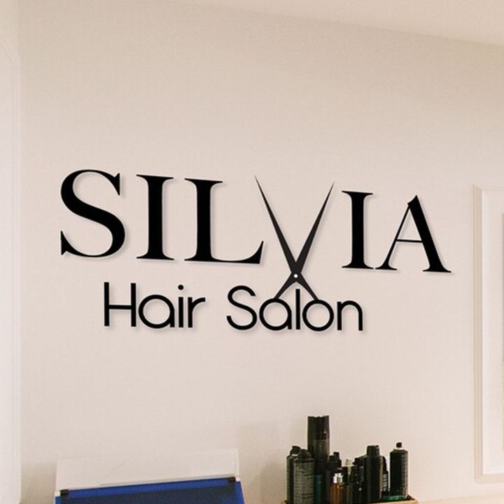 Acrylic Flat Cut Letter Signs - Custom Wall Logo Signs for Salon, Studio
