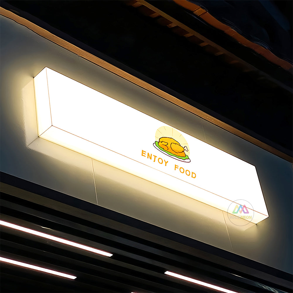 Custom Acrylic Light Box Sign - Wall Mounted LED Business Sign