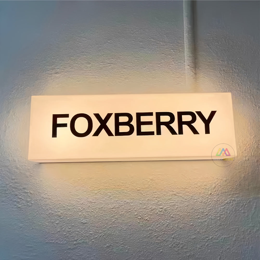 Custom Acrylic Light Box Sign - Wall Mounted LED Business Sign