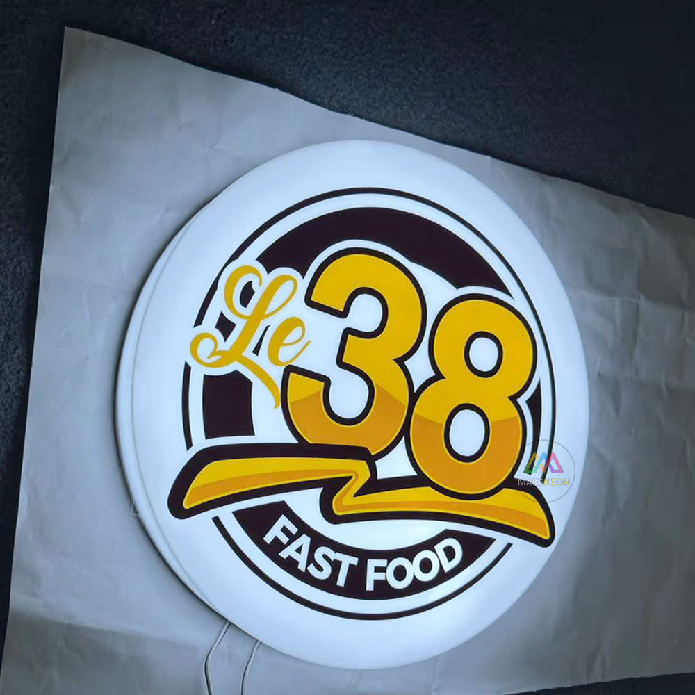 Custom Acrylic Light Box Sign - Wall Mounted LED Business Sign