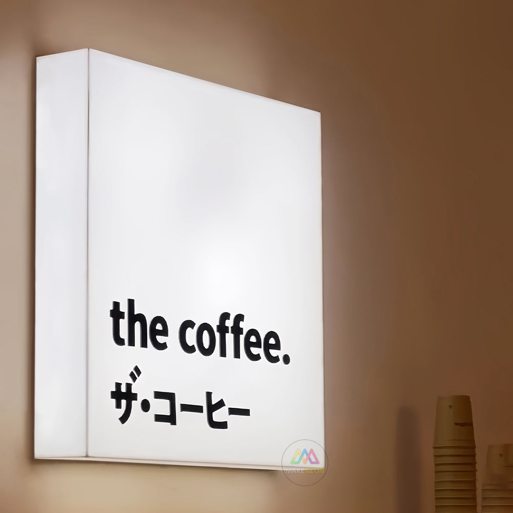 Custom Acrylic Light Box Sign - Wall Mounted LED Business Sign