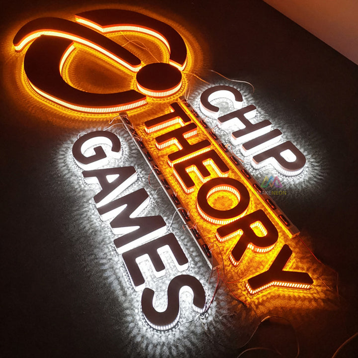 Custom Perforated Side Lit LED Channel Letters - Punching 3D Lighted Signs