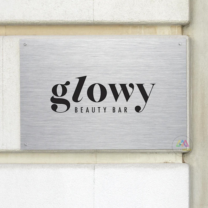 Custom Metal Sheet Sign - UV Logo Sign for Reception & Office