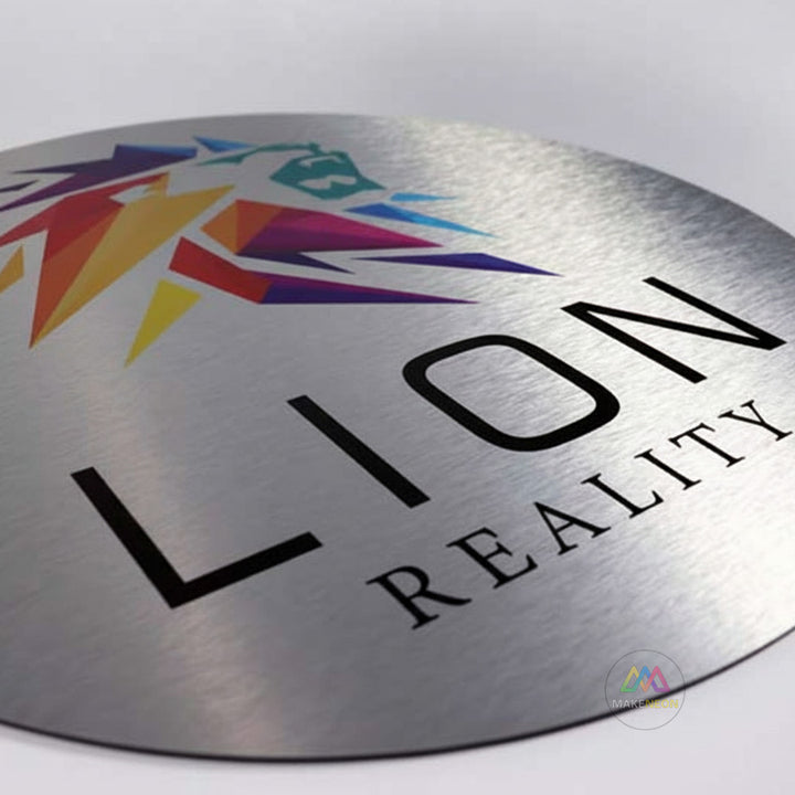 Custom Metal Sheet Sign - UV Logo Sign for Reception & Office