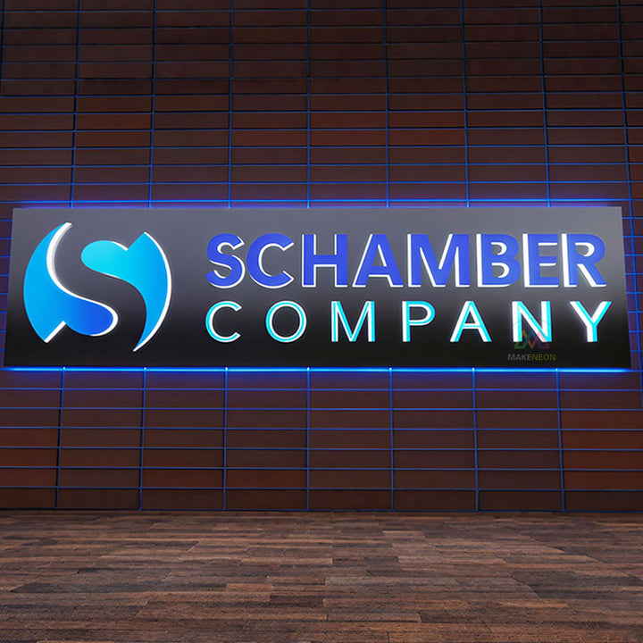 Personalized Fully Lit Acrylic Channel Letters - Custom Illuminated Lightbox Signage for Interior, Branding, and Office