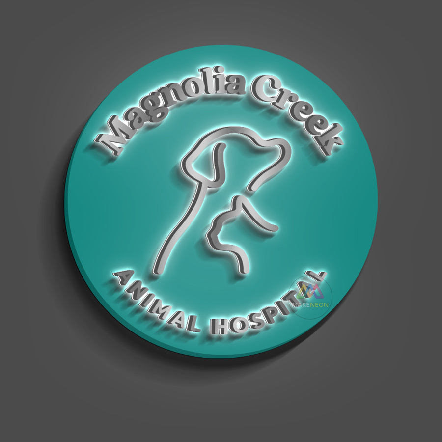 Custom 3D LED Metal Backlit Sign for Hospitals & Clinics