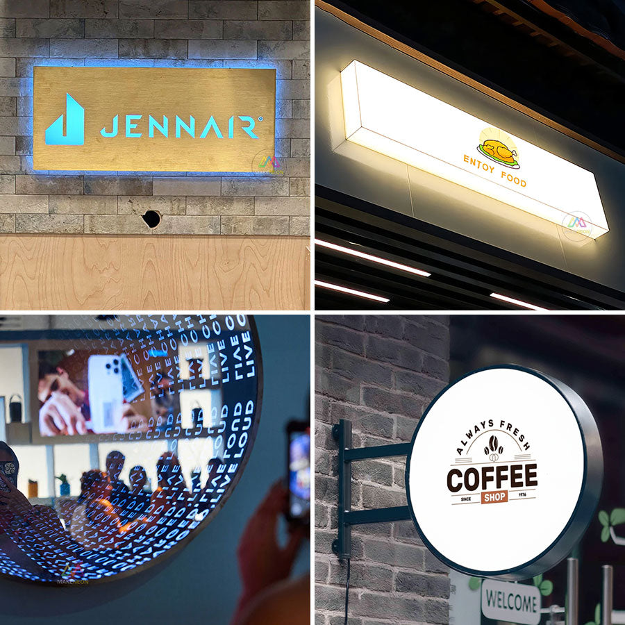 Custom LED Light Box Signs - Personalized Illuminated Business Signs