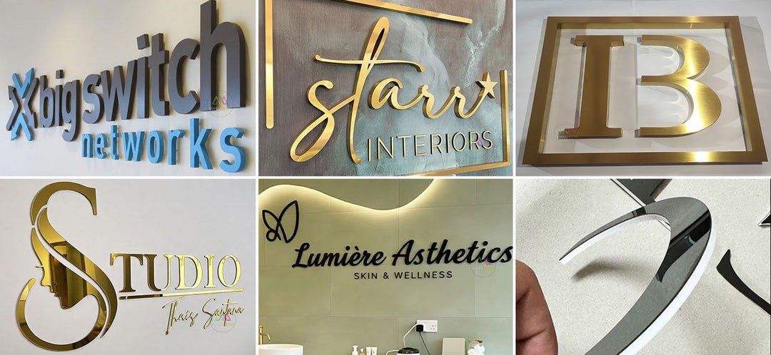 Custom Non-Lit 3D Letter Logo Signs | Metal & Acrylic Business Signage