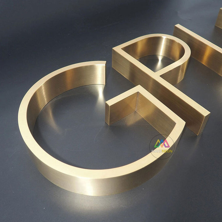 Personalized 3D Fabricated Letter Logo Signs - Non-Illuminated Acrylic Wall Sign
