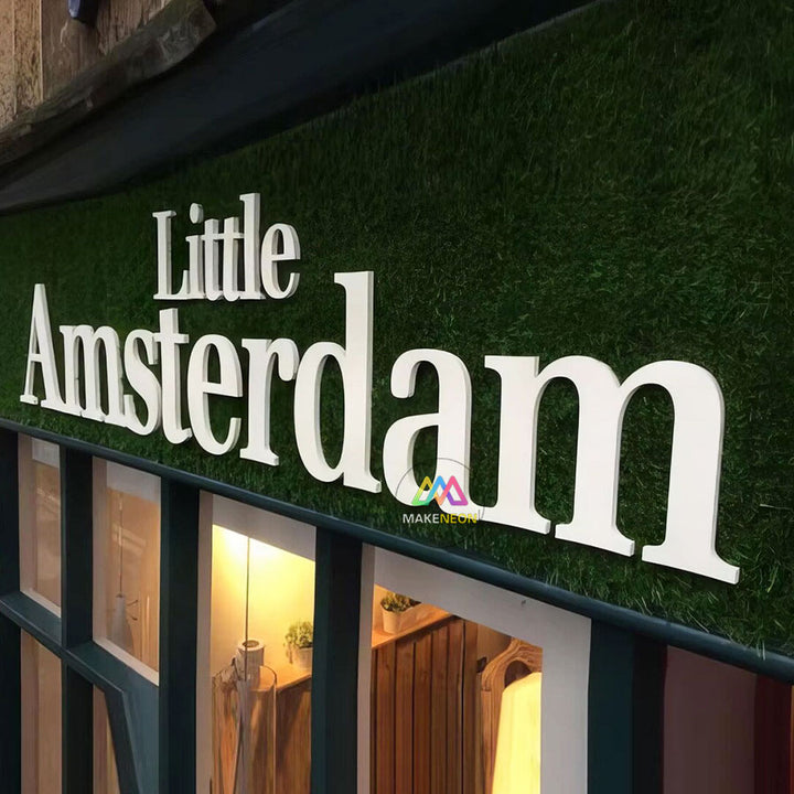 Personalized 3D Fabricated Letter Logo Signs - Non-Illuminated Acrylic Wall Sign