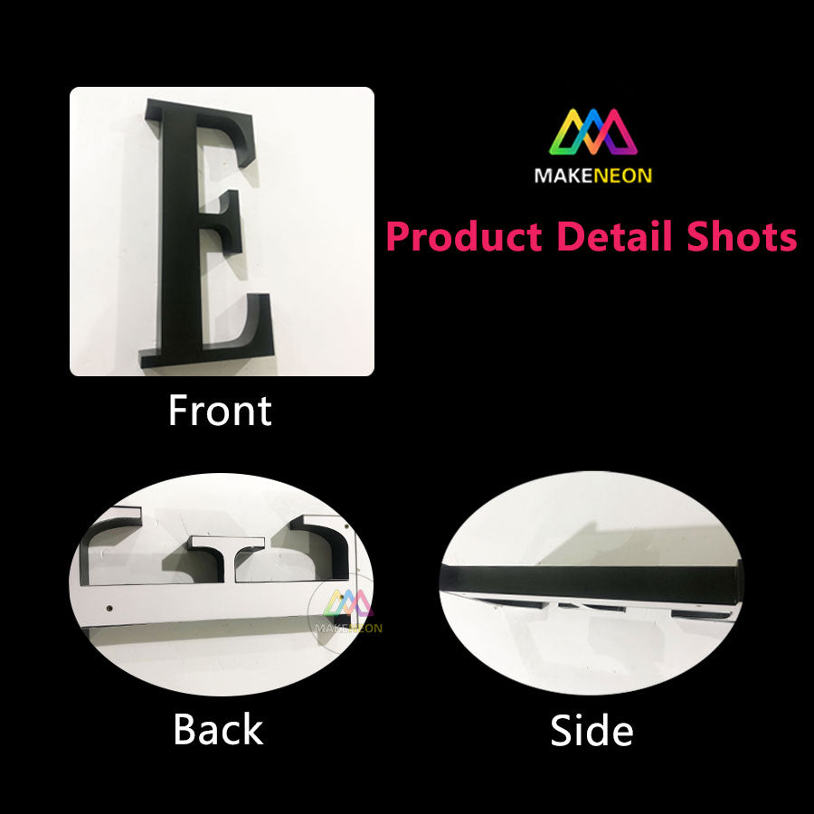 Custom 3D Metal Letter Sign - Bold Non-Lit Business Sign for Storefront, Mall, Shop