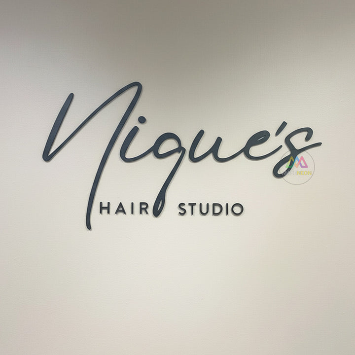 Custom 3D Acrylic Letter Sign - Minimalist Wall Business Sign for Receptions, Offices, and Salons