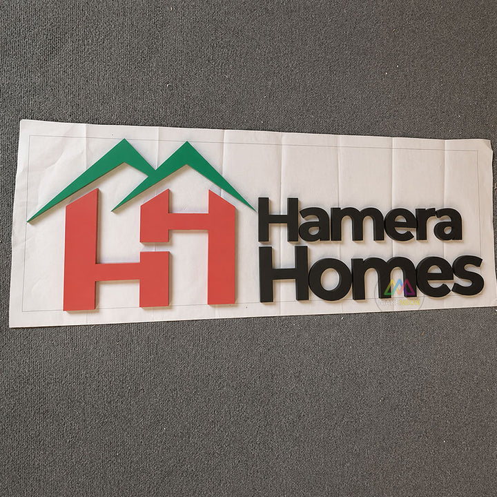 Custom 3D Acrylic Letter Sign - Minimalist Wall Business Sign for Receptions, Offices, and Salons