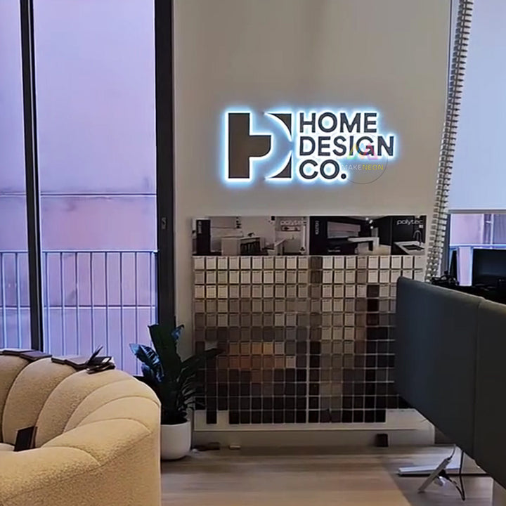 Professional 3D Backlit Metal Sign for Company - Office LED Logo