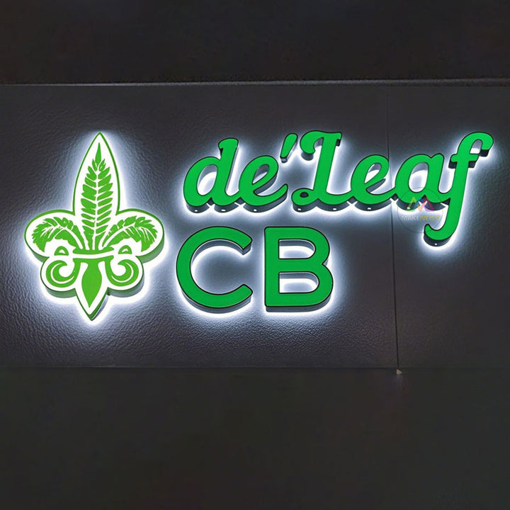 Custom 3D Front & Backlit LED Sign - Illuminated Letters for Business, Storefront, Shop