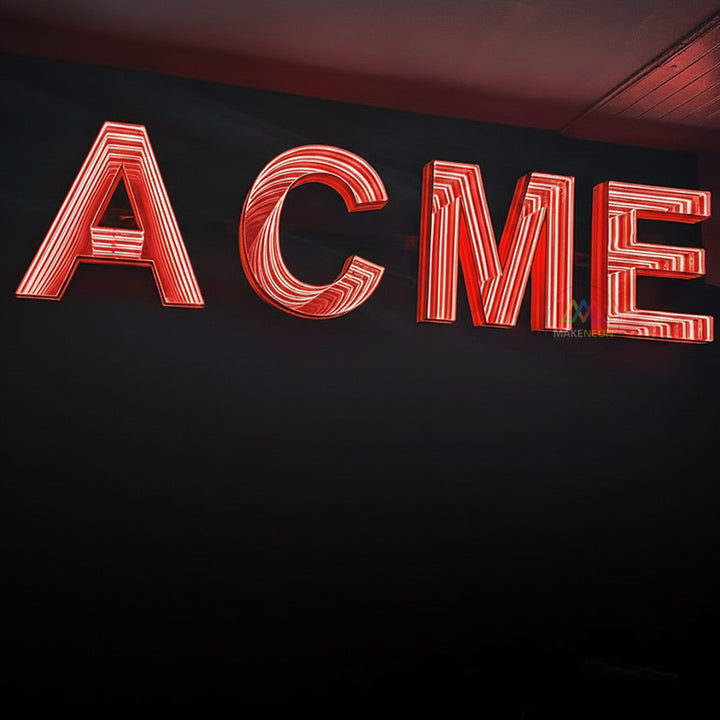 Custom 3D Infinity Mirror Letter Sign - LED Business Sign for Salon, Shop, Gym & Storefront