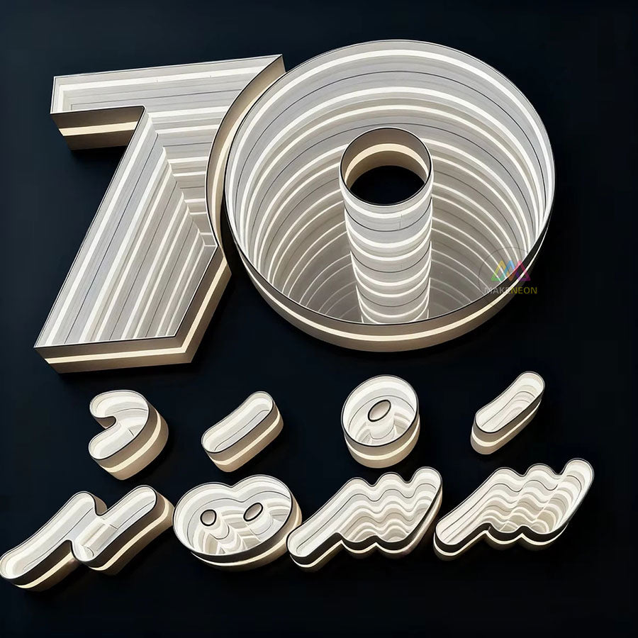 RGB Infinity Mirror LED Channel Letters - Personalized 3D Logo Signs for Businesses, Events & Receptions