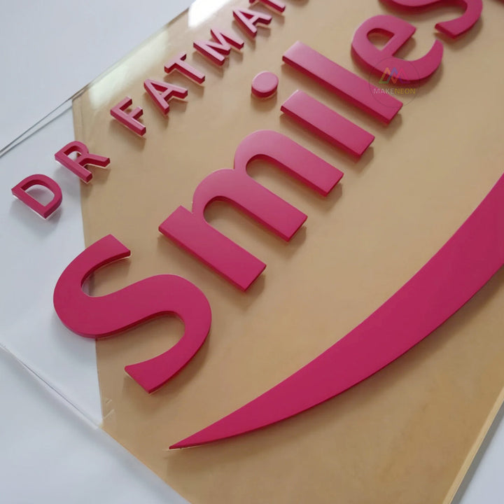 Custom 3D Letter Standoff Sign with Acrylic Back Panel - Business Wall Sign for Reception & Office