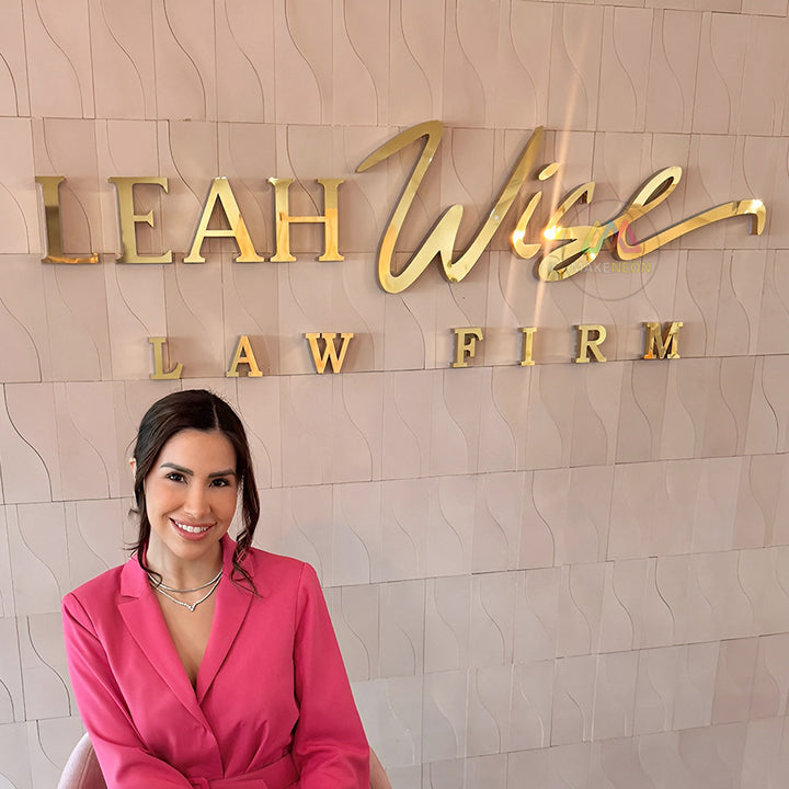 3D Metal Backlit Sign for Law Firms & Professionals - Custom Lobby Signage