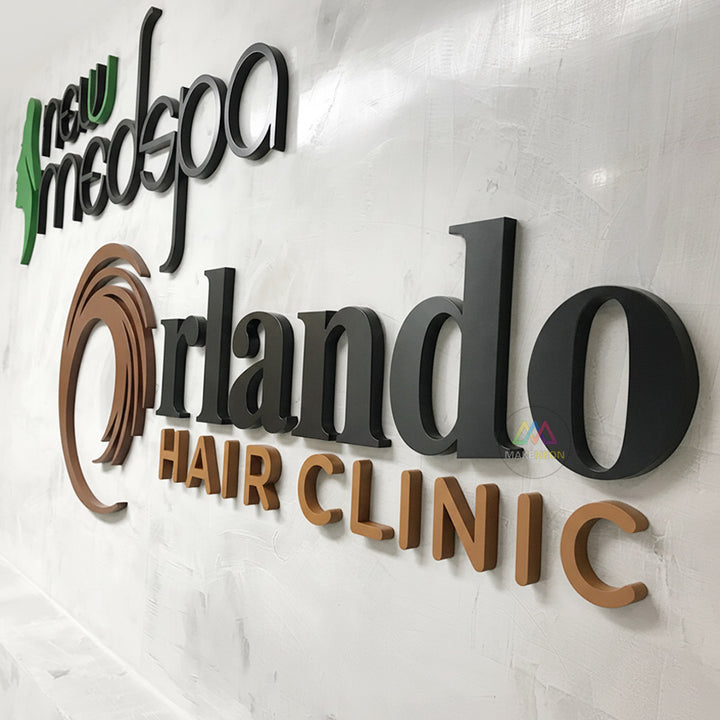 Custom Non-Illuminated 3D Metal Sign Letters - Dimensional Wall Sign for Business