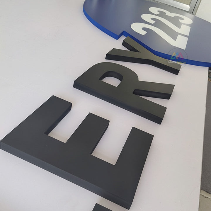 Custom Non-Illuminated 3D Metal Sign Letters - Dimensional Wall Sign for Business