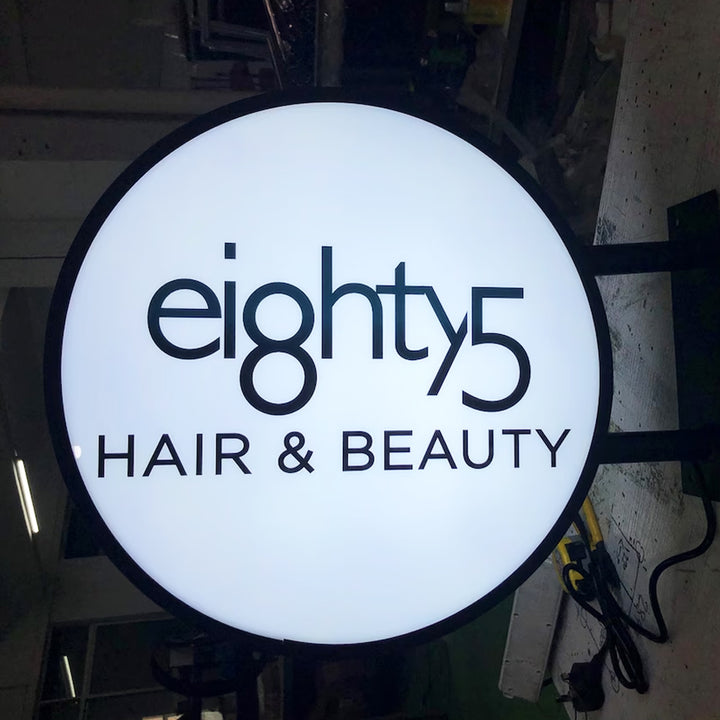 Round Light Box For Store Front, Custom Business Light Sign For Shop