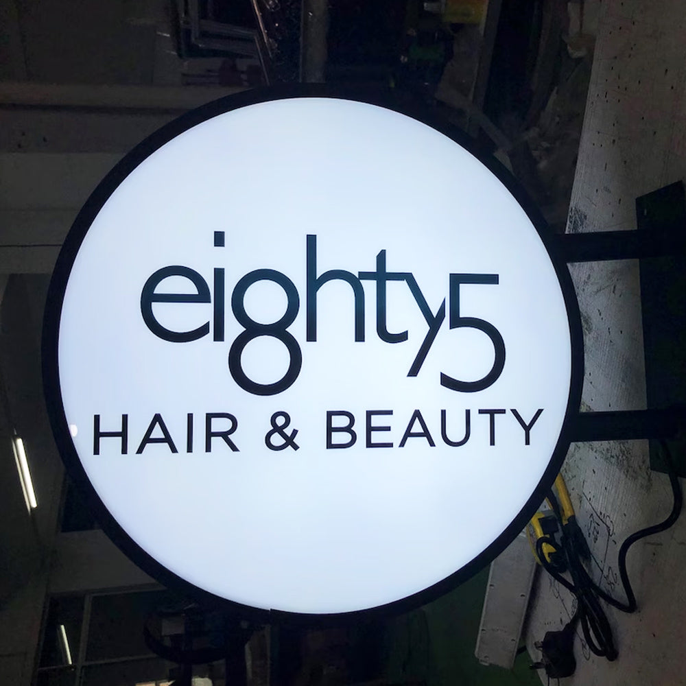 Round Light Box For Store Front, Custom Business Light Sign For Shop ...