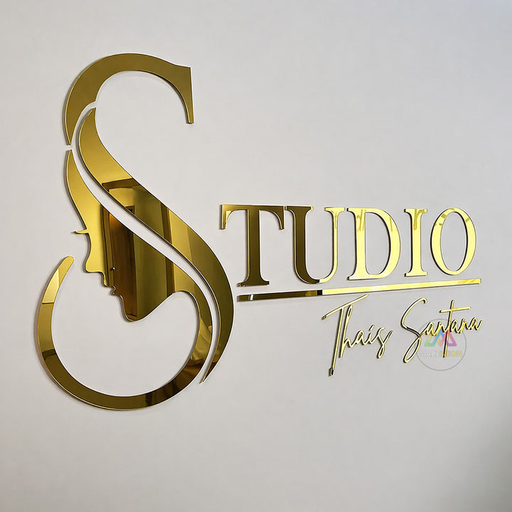 Acrylic Flat Cut Letter Signs - Custom Wall Logo Signs for Salon, Studio