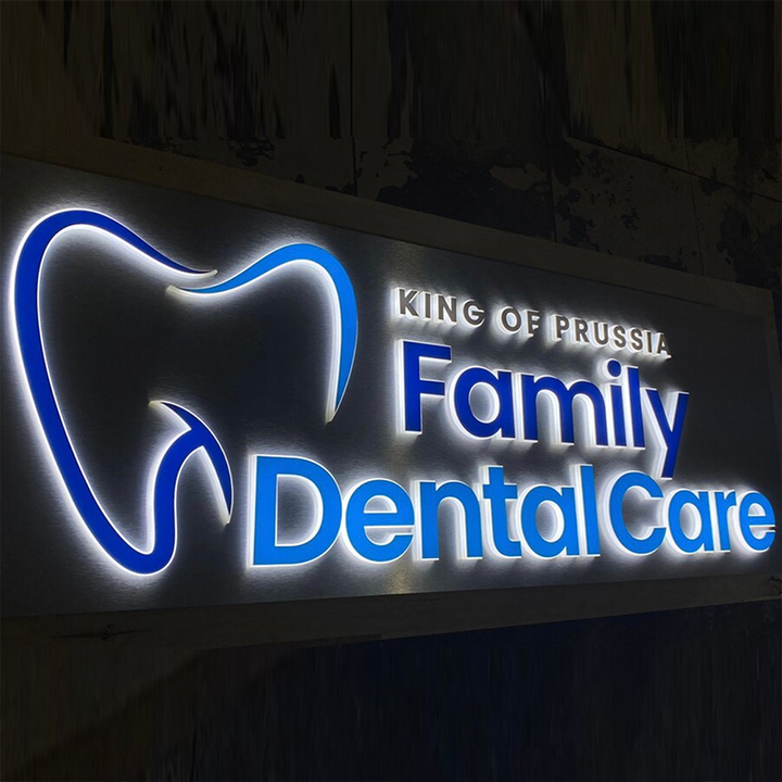 Personalized 3D Metal Backlit Sign, Stainless Steel Logo Sign Gold Silver Letter For Business, Office, Interior, Beauty Shop, Salon, Storefront