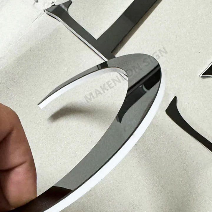 Acrylic Flat Cut Letter Signs - Custom Wall Logo Signs for Salon, Studio