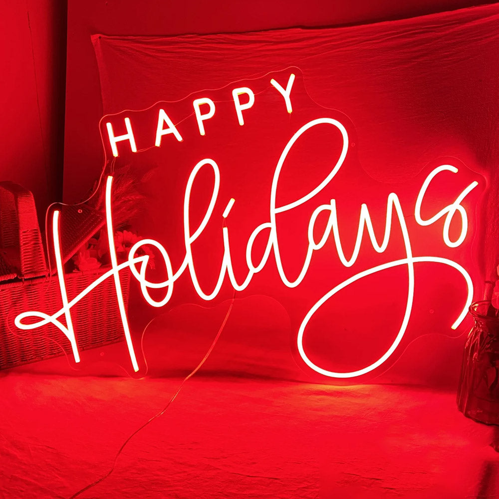 Happy Holidays Neon Sign