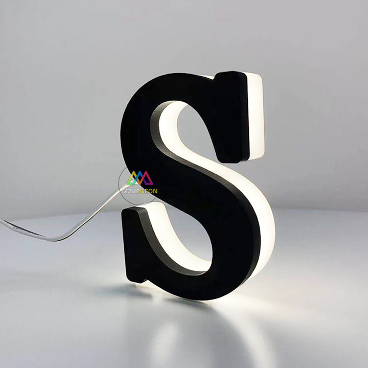 Custom Address Numbers 3D Metal Backlit Letters - Led Illuminated Metal Sign Waterproof
