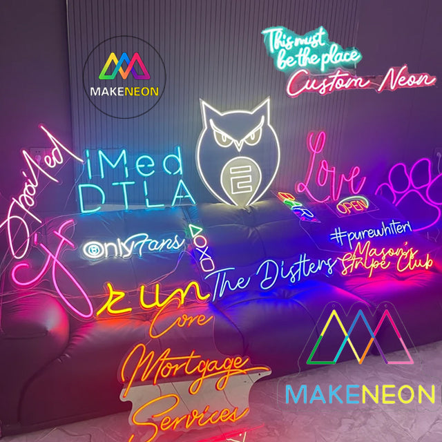 Custom Neon Light with UV Printing Logo - Custom Picture Neon Sign - Illuminate Your Brand!