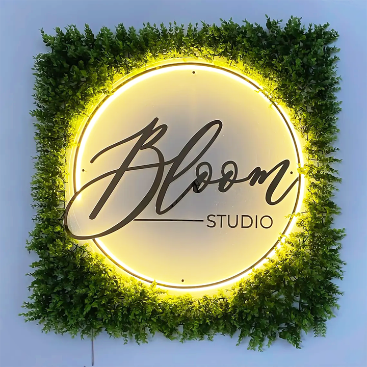 Custom Nail Beauty Salon Acrylic Backlit Sign, Aesthetic LED Business Logo Wall Sign For Studio