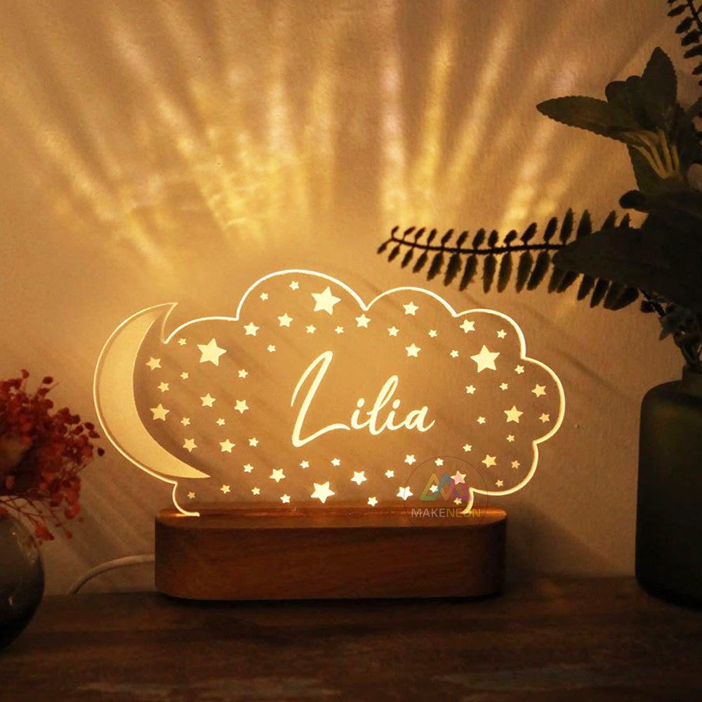 Customized Name Night Light, Personalized Bedroom Decor Name Sign For Gift