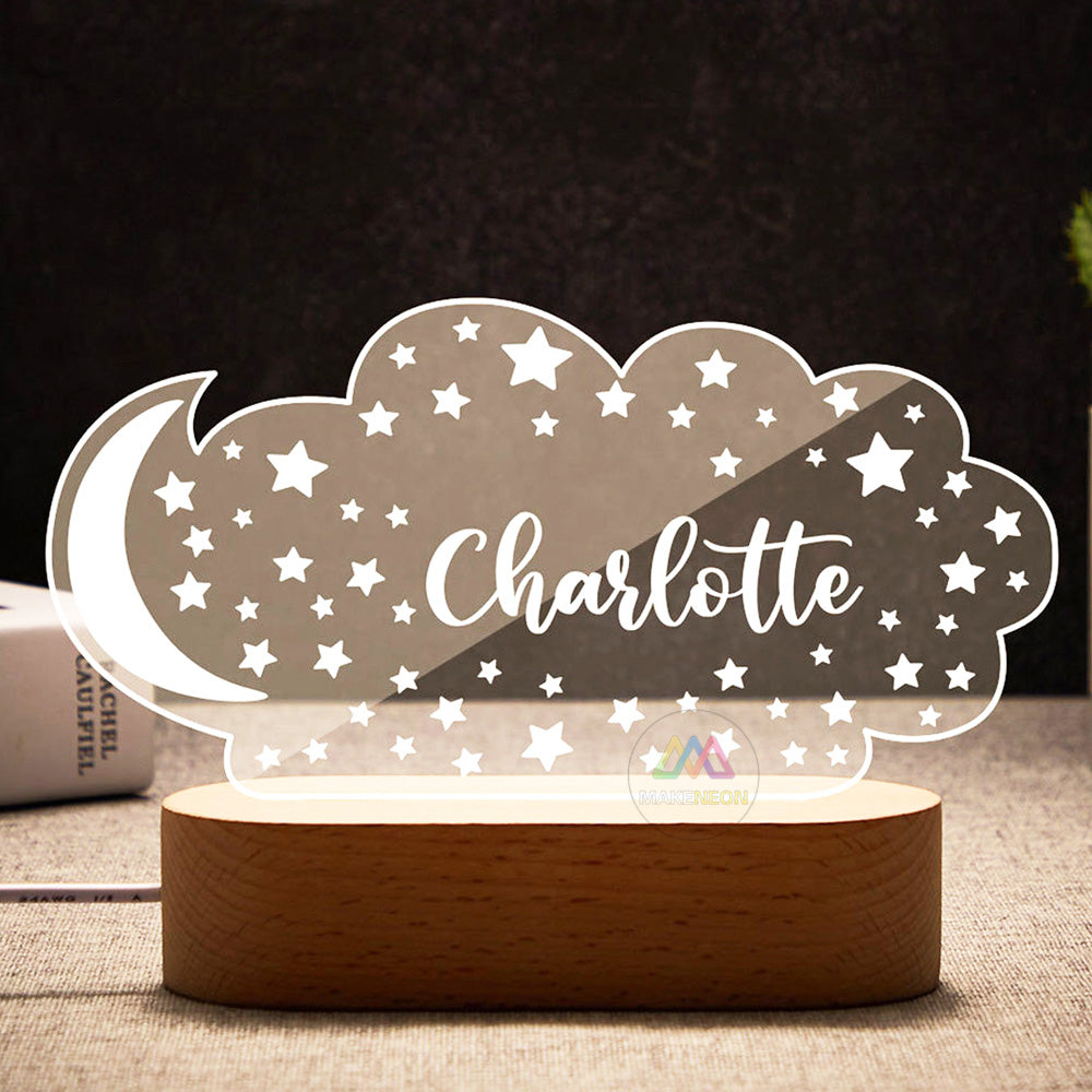 Customized Name Night Light, Personalized Bedroom Decor Name Sign For Gift