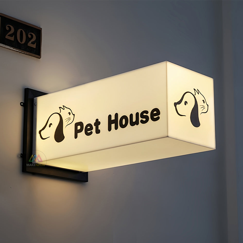 Internal Sign Light Box Side-Mounted Acrylic Light Box Sign | Custom Illuminated Sign for ...