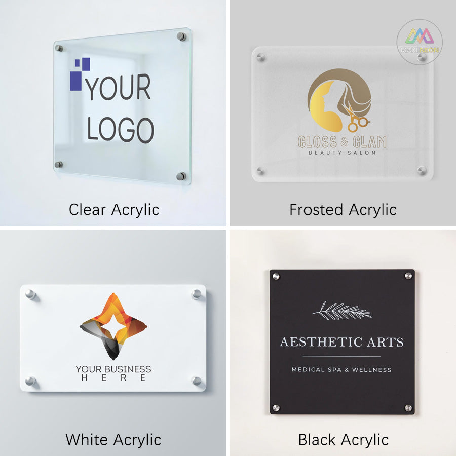 Custom Acrylic Sign with UV Logo - Office & Lobby Wall Sign