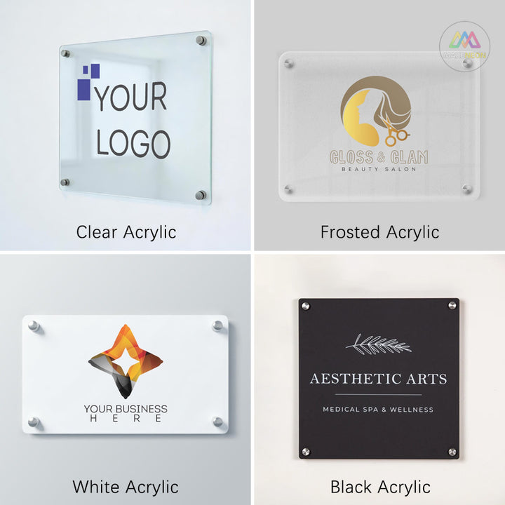 Custom Acrylic Sign with UV Logo - Office & Lobby Wall Sign