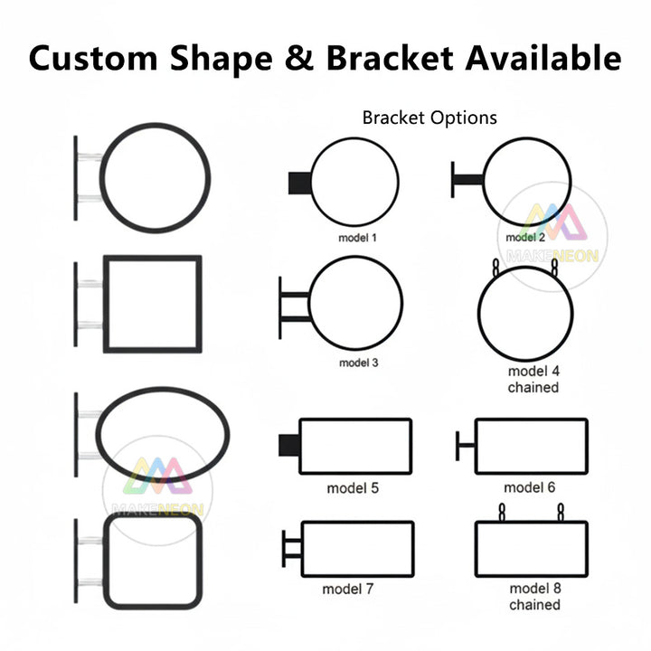LED Blade Sign Light Box - Custom Metal Storefront Sign with Laser Cut Logo