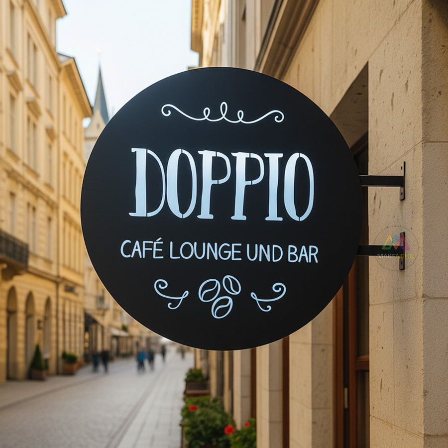 Blade Sign Light Box - Custom Illuminated Metal Sign with Cut Out Logo