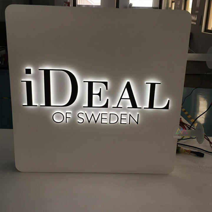 Custom Illuminated Blade Sign - Double-Sided Metal Light Box with Push Through Letters
