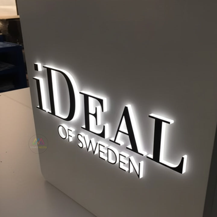 Custom Illuminated Blade Sign - Double-Sided Metal Light Box with Push Through Letters