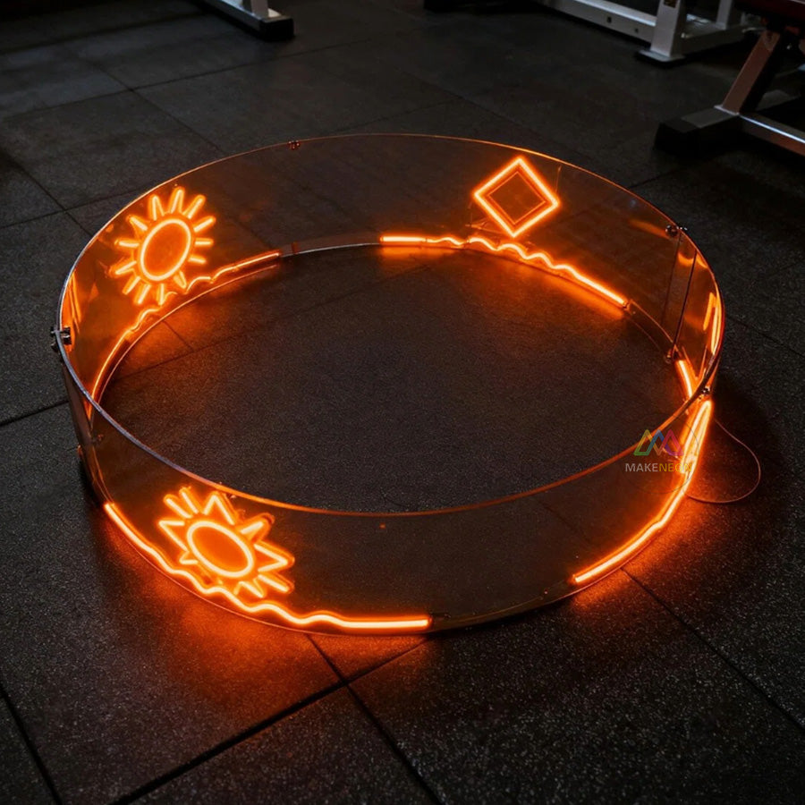 Custom LED Neon Chandelier Sign - Ceiling Hanging Light for Galleries & Exhibits